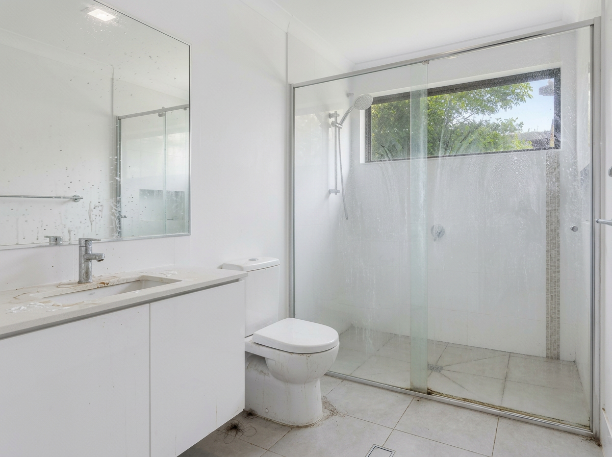 Bathroom Restoration before cleaning comparison