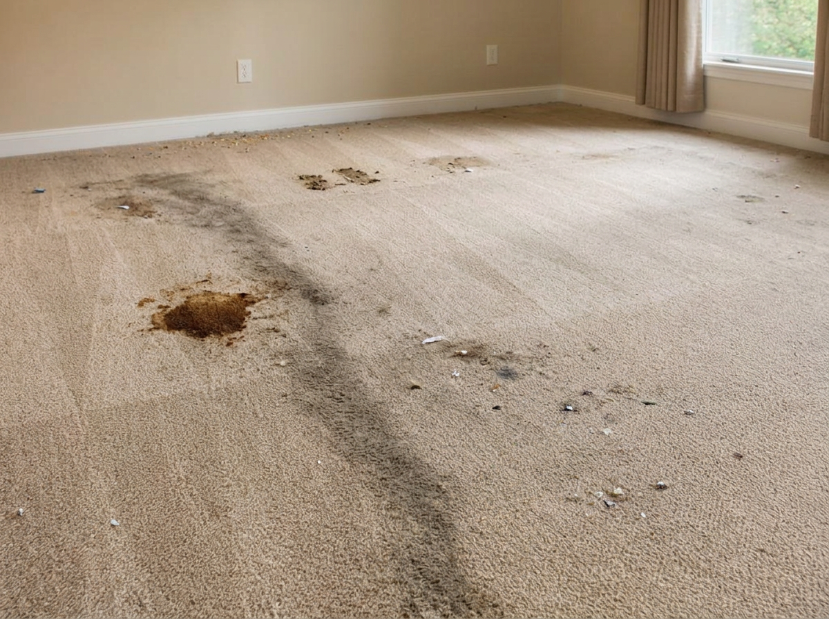 Carpet Steam Clean before cleaning comparison