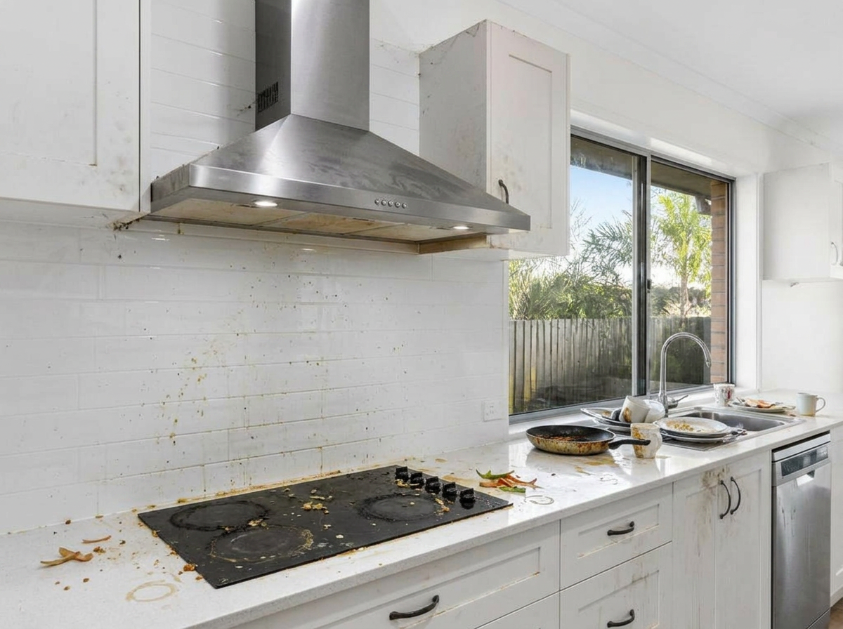 Kitchen Deep Clean before cleaning comparison